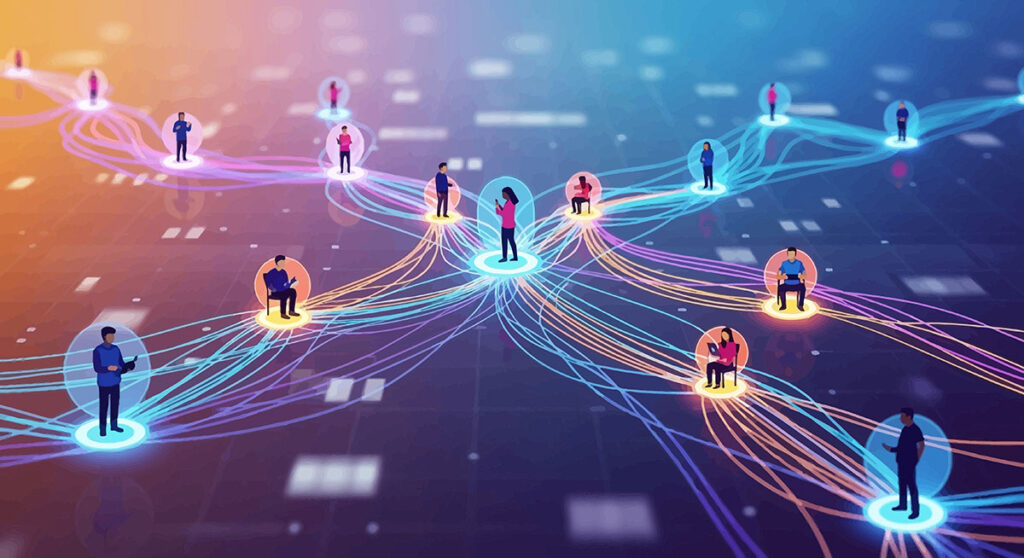 online connections users connecting online vector