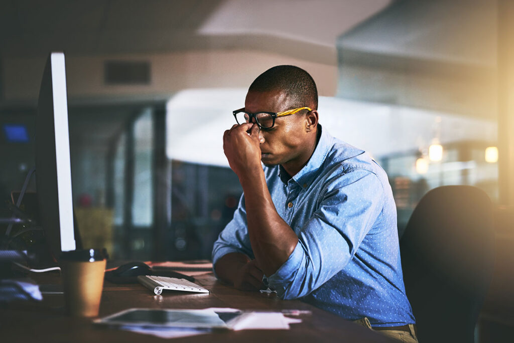 stressed business man